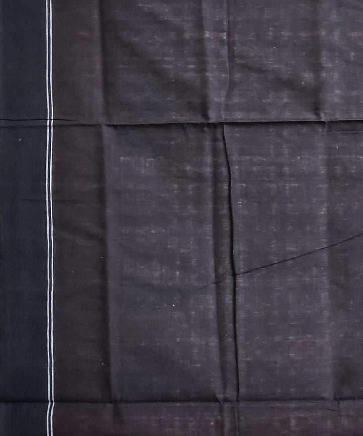 Pink black handwoven cotton sambalpuri saree