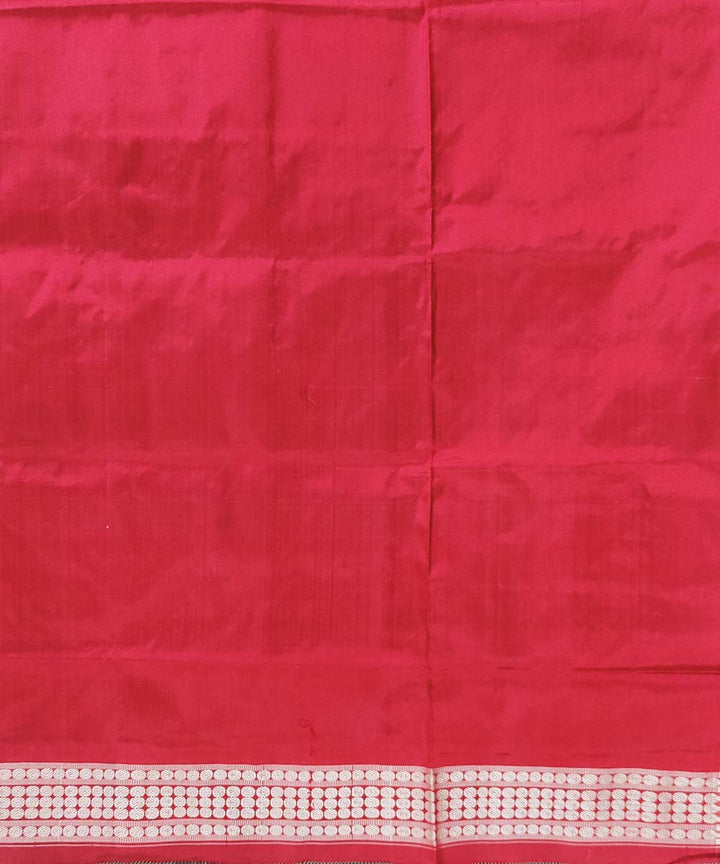 Dark green handwoven silk bomkai saree
