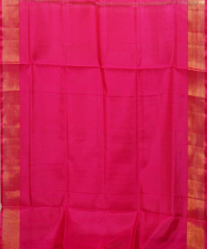 Yellow pink handwoven uppada silk saree