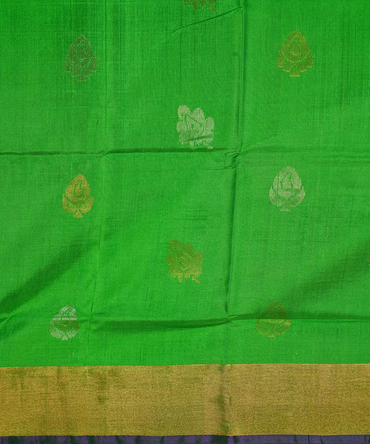 Light green blue handwoven uppada silk saree