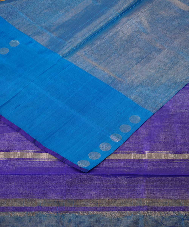 Blue handwoven uppada silk saree