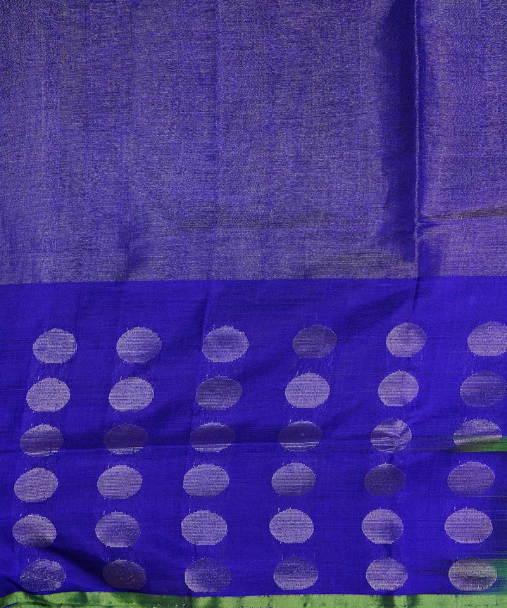 Blue light green handwoven uppada silk saree