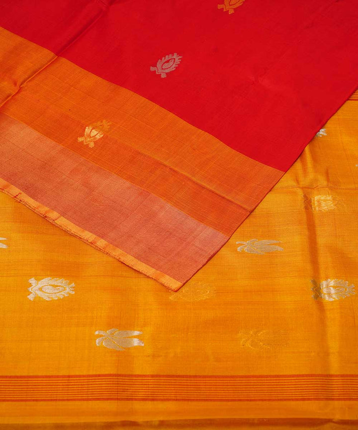 Red gold handwoven uppada silk saree