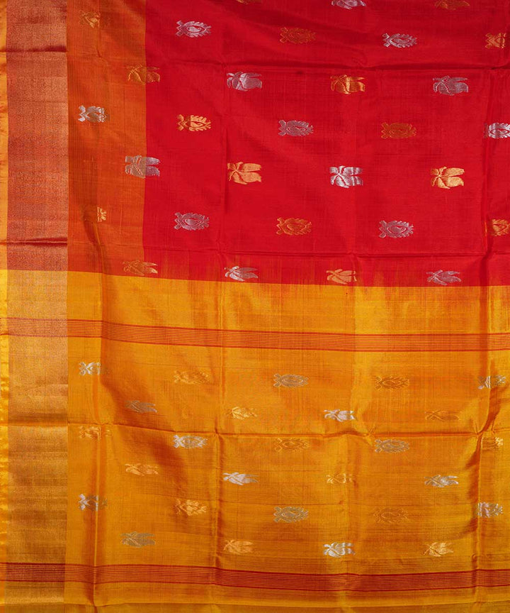 Red gold handwoven uppada silk saree
