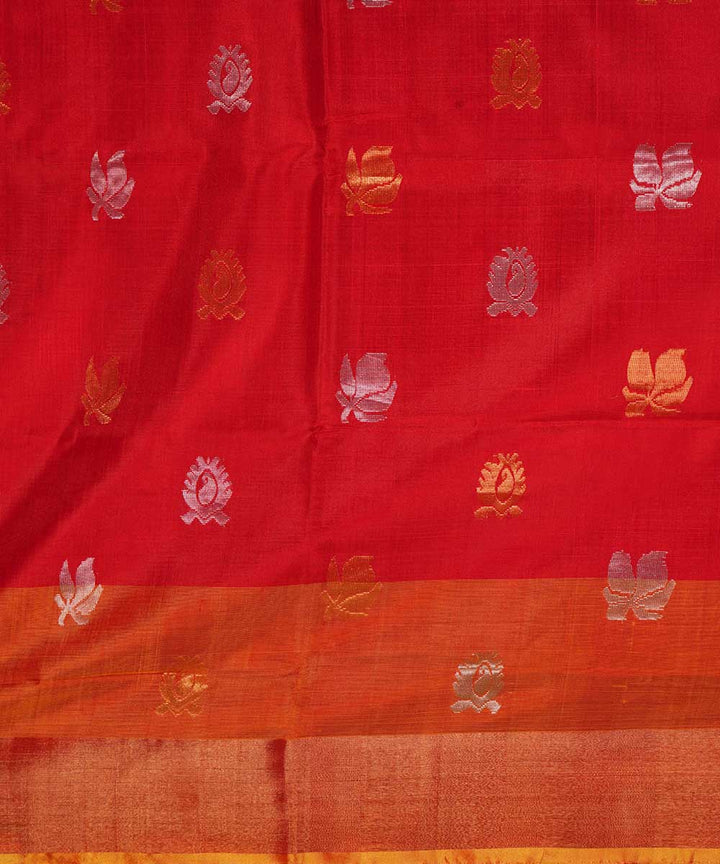 Red gold handwoven uppada silk saree