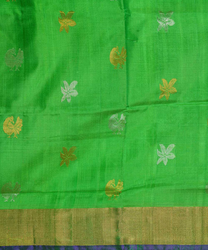 Light green blue handloom uppada silk saree