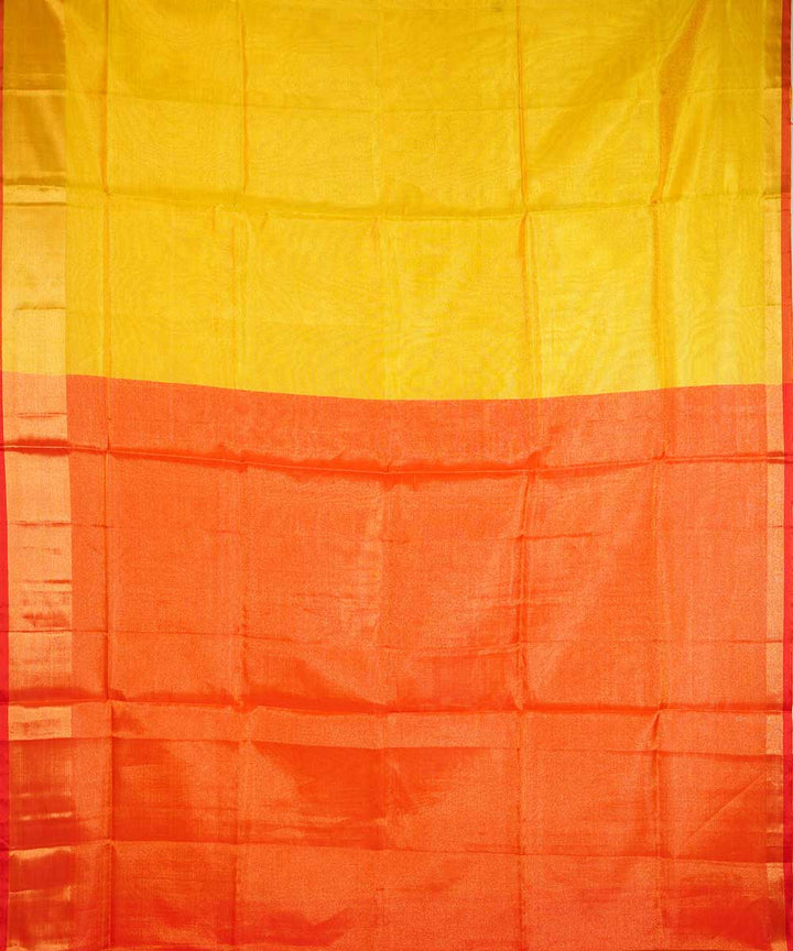 Yellow orange handwoven uppada silk saree