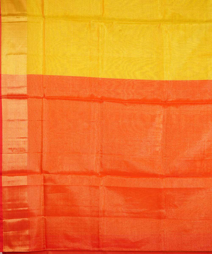 Yellow orange handwoven uppada silk saree