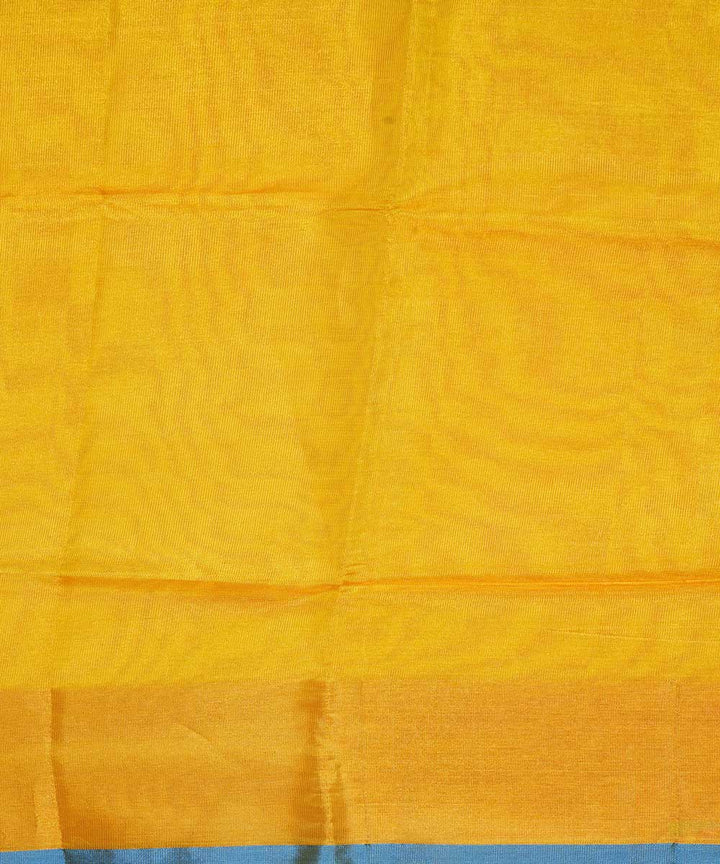 Yellow sky blue handwoven uppada silk saree
