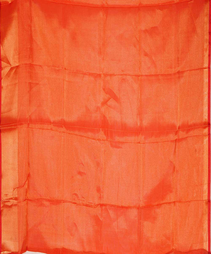 Olive green orange handwoven uppada silk saree