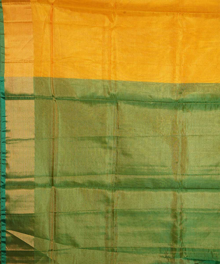 Yellow green handloom uppada silk saree