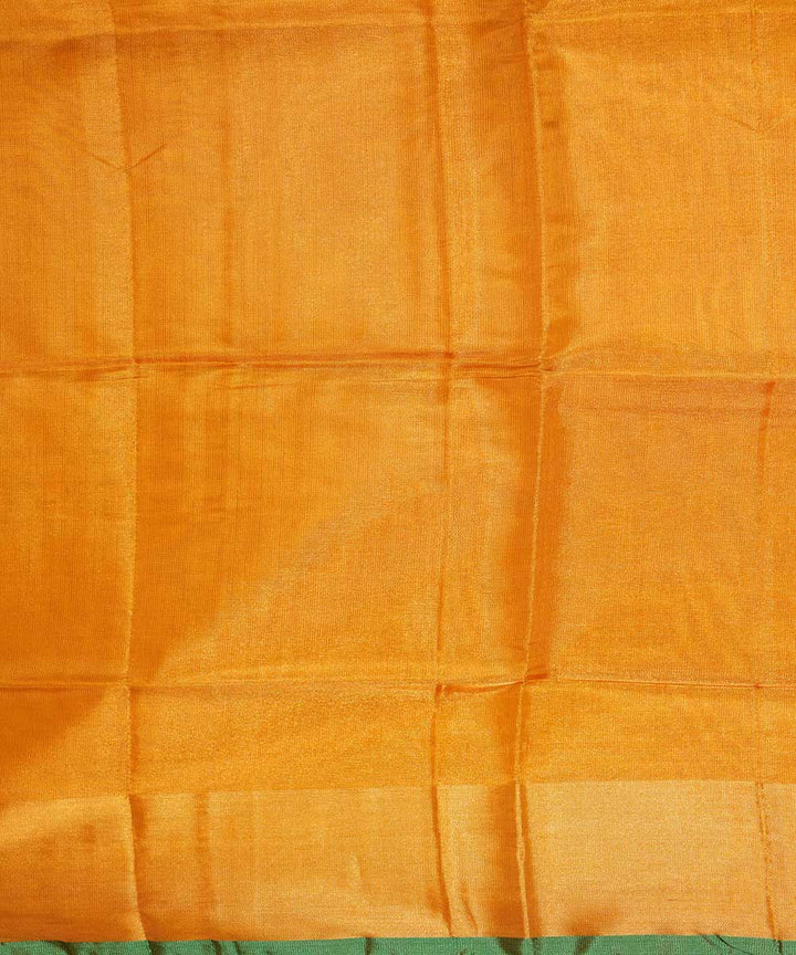 Yellow green hand woven uppada silk saree
