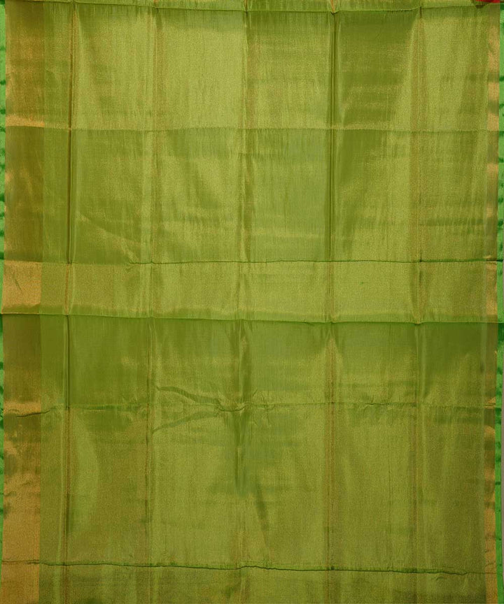 Orange light green handwoven uppada silk saree