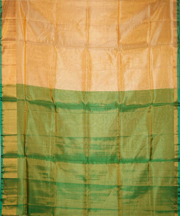 Cream green handwoven uppada silk saree
