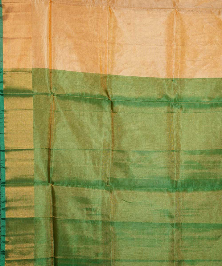 Cream green handwoven uppada silk saree