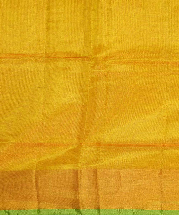 Yellow lime green handwoven uppada silk saree