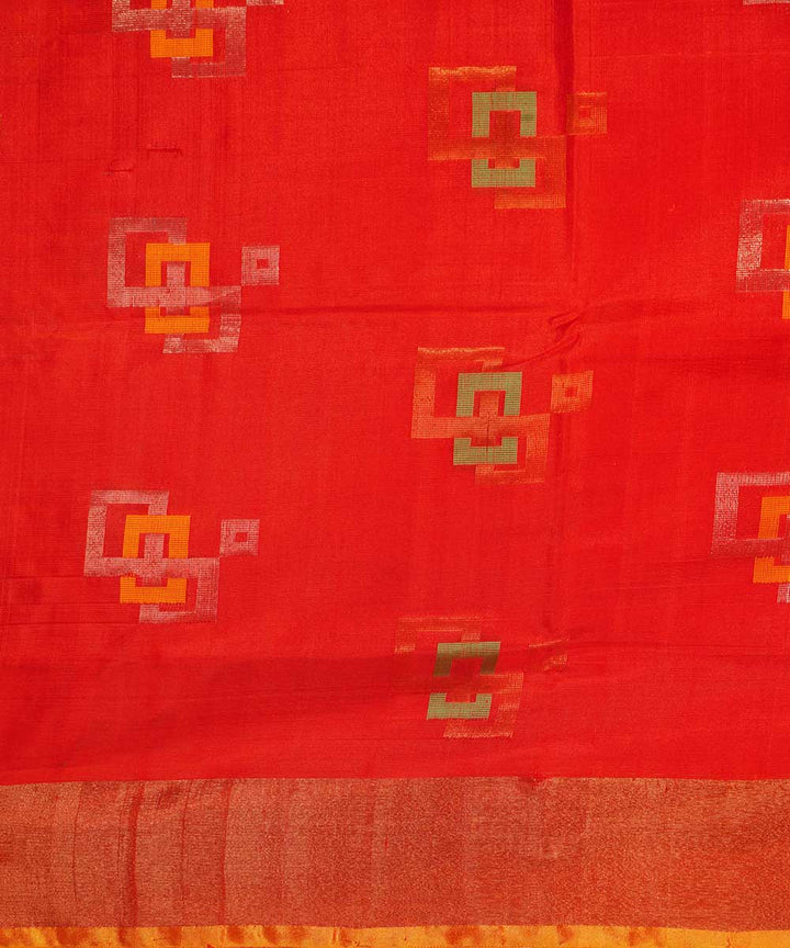 Red yellow handwoven uppada silk saree