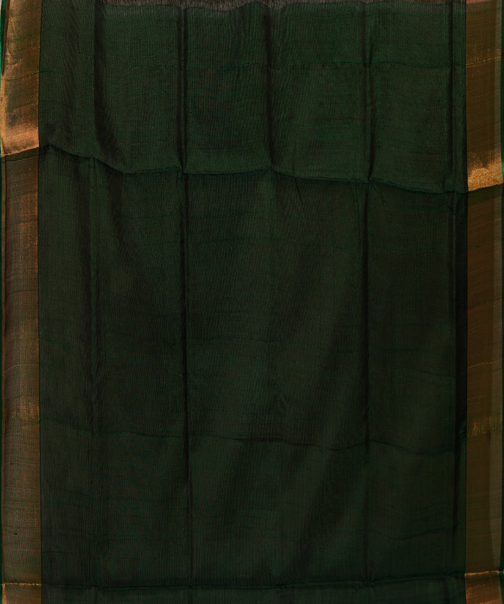 Grey dark green handwoven uppada silk saree