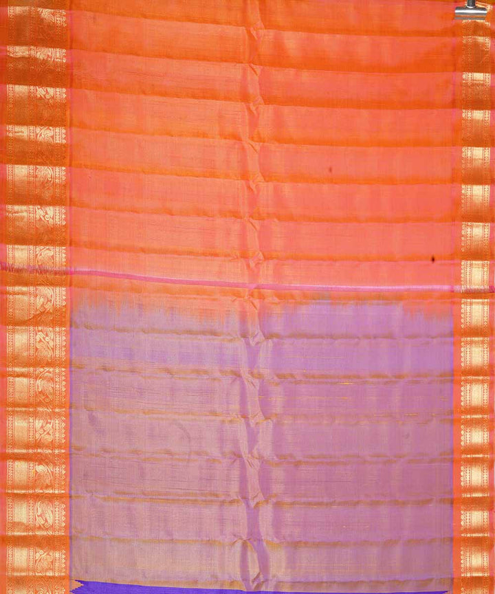 Blue handwoven gadwal silk saree