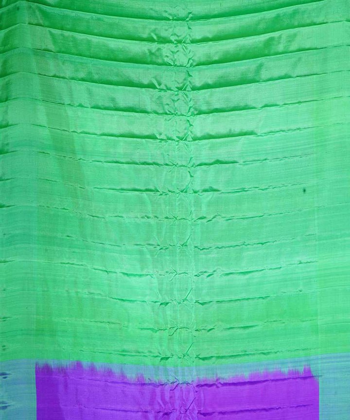 Purple blue dual shade handwoven gadwal silk saree