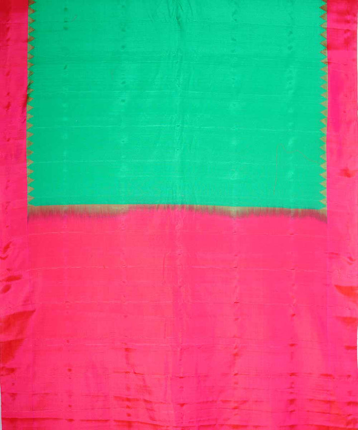 Light green handwoven gadwal silk saree