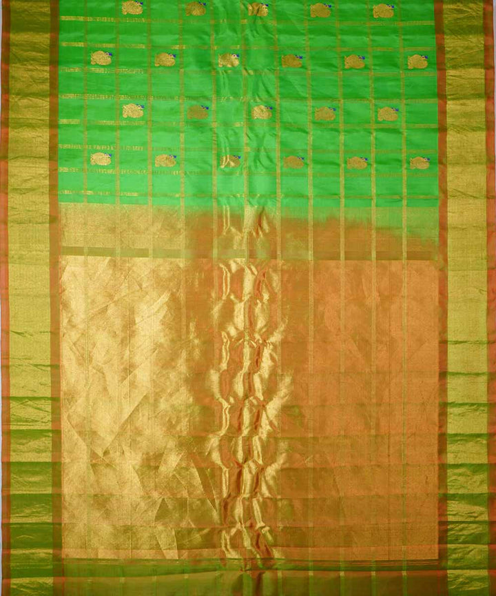 Light green handloom gadwal silk saree