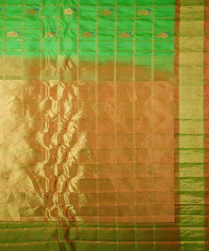 Light green handloom gadwal silk saree