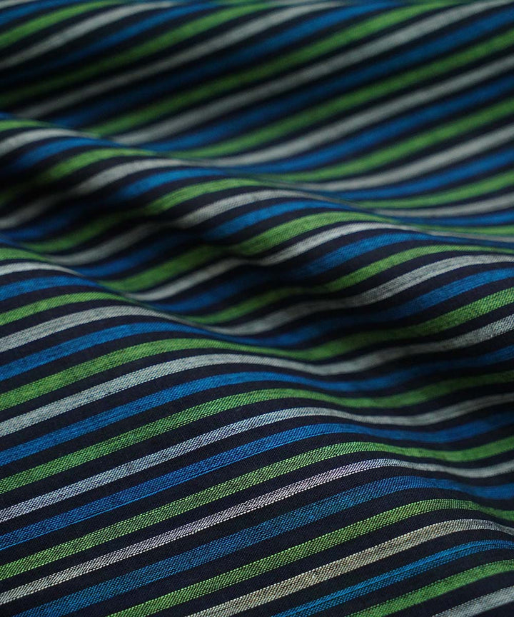 0.5m Multicolour handwoven cotton stripes mangalgiri fabric