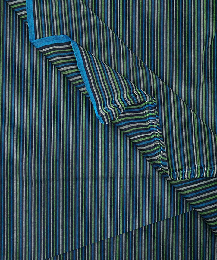0.5m Multicolour handwoven cotton stripes mangalgiri fabric