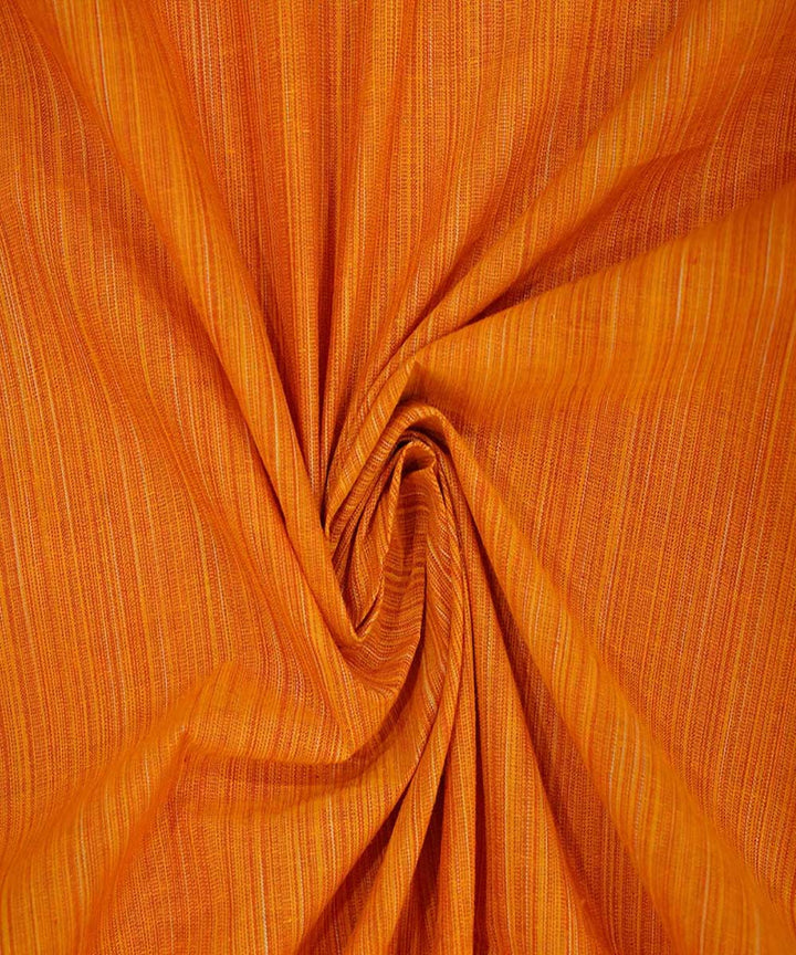 0.7m Orange handwoven cotton stripes mangalgiri fabric