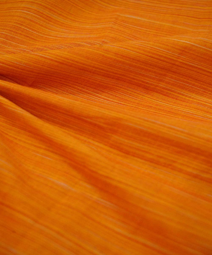 0.7m Orange handwoven cotton stripes mangalgiri fabric
