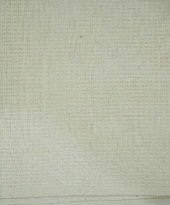 0.6m White handwoven cotton checks mangalgiri fabric