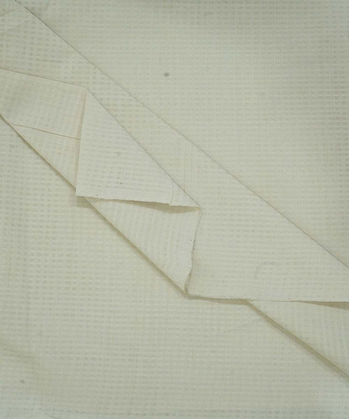 0.6m White handwoven cotton checks mangalgiri fabric