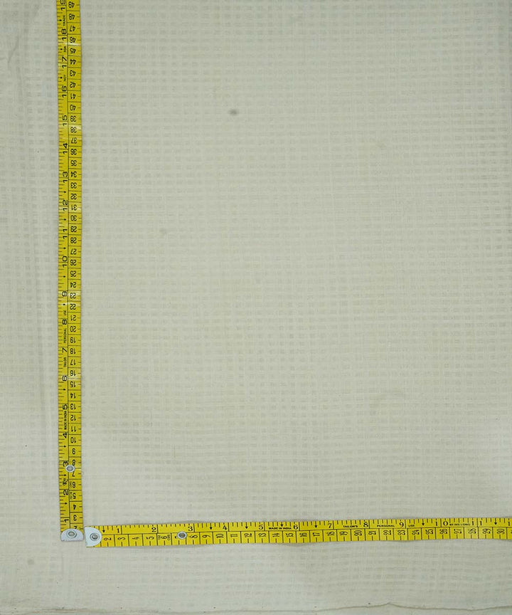 0.6m White handwoven cotton checks mangalgiri fabric