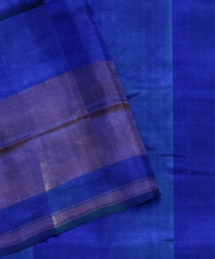 Dark green blue handwoven patola silk saree