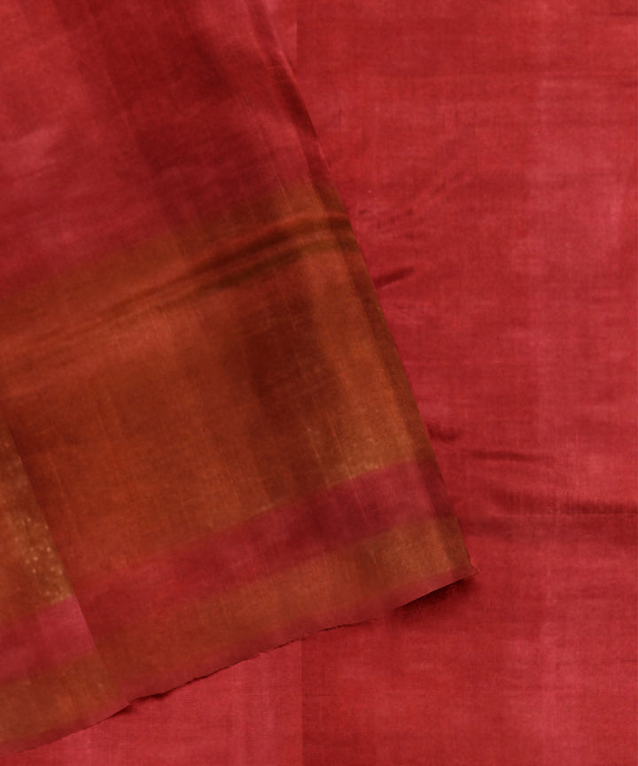 Peach handwoven patola silk saree
