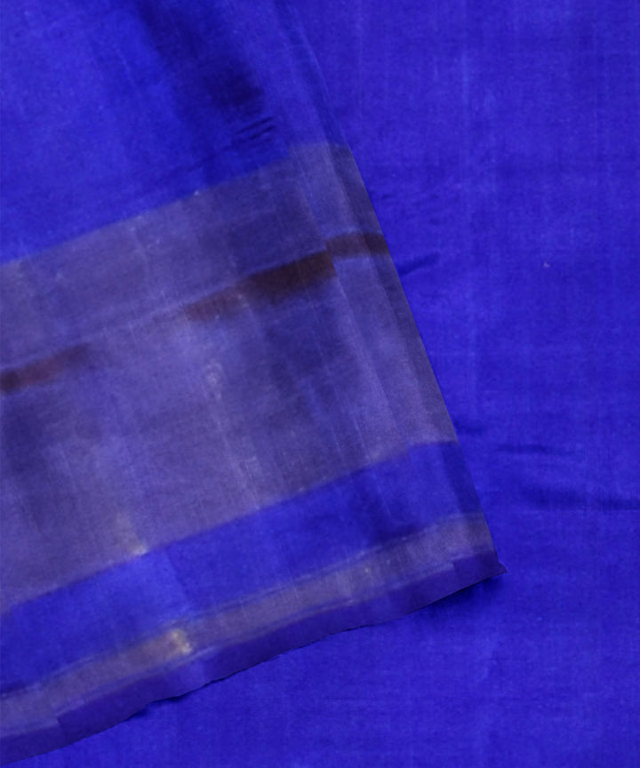 Purple blue handwoven patola silk saree