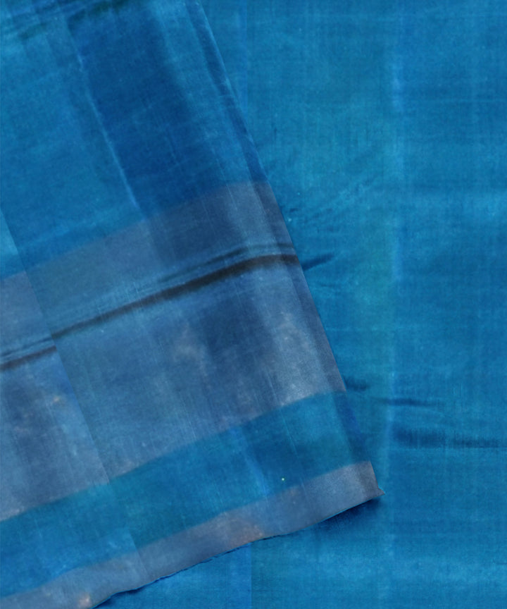 Teal green handwoven patola silk saree