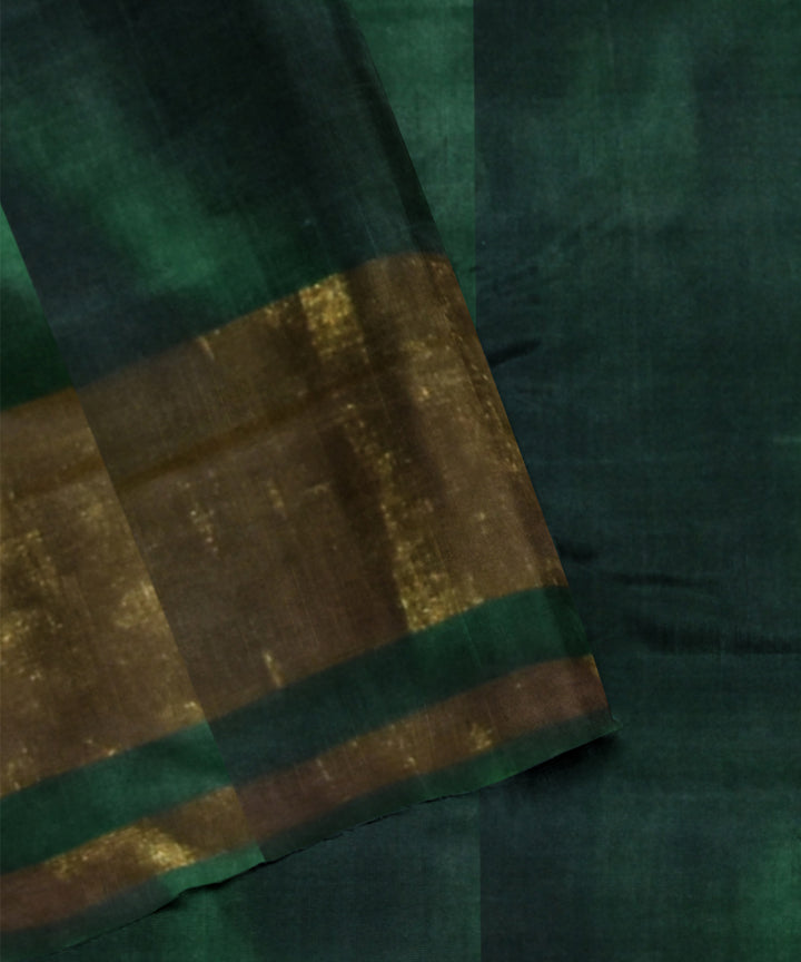 Forest green handwoven patola silk saree
