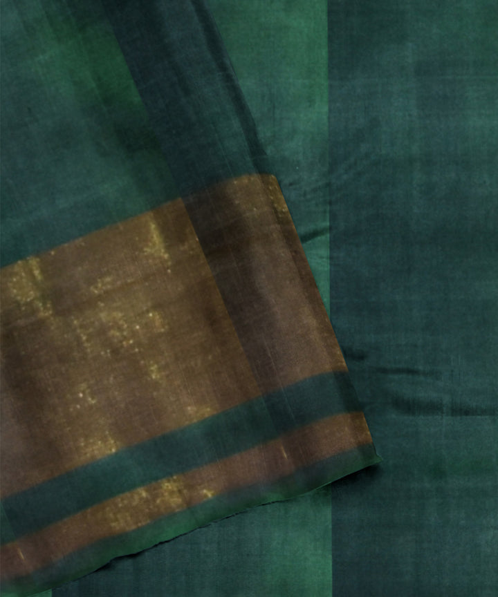 Moss green handwoven patola silk saree