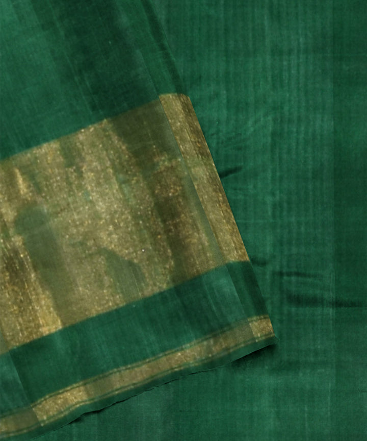 Dark green handloom patola silk saree