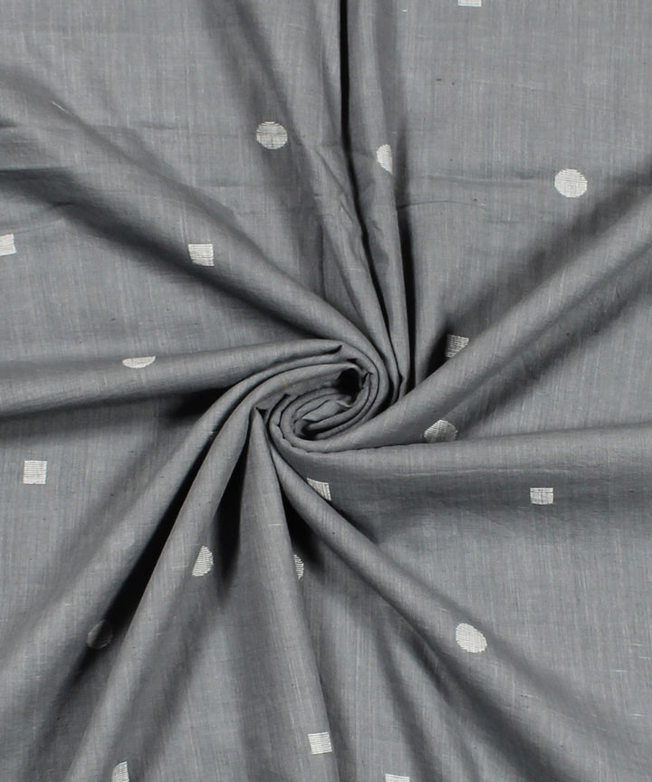 0.6m Light grey handwoven cotton jamdani fabric
