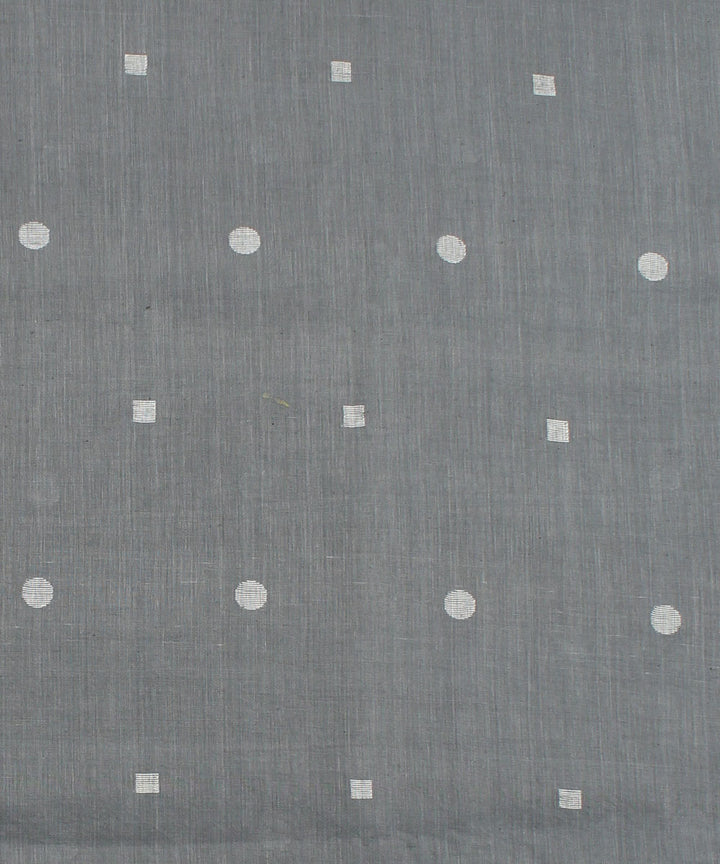 0.6m Light grey handwoven cotton jamdani fabric