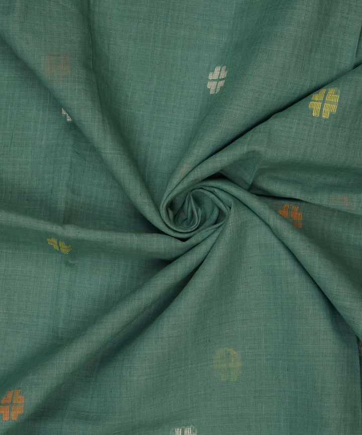 0.6m Teal handwoven bengal jamdani fabric