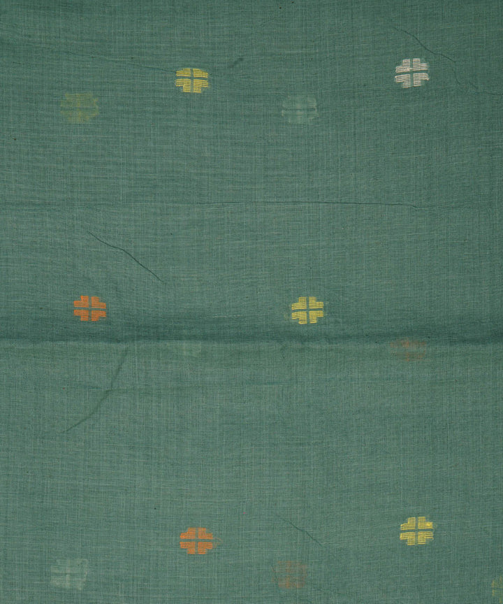 0.6m Teal handwoven bengal jamdani fabric