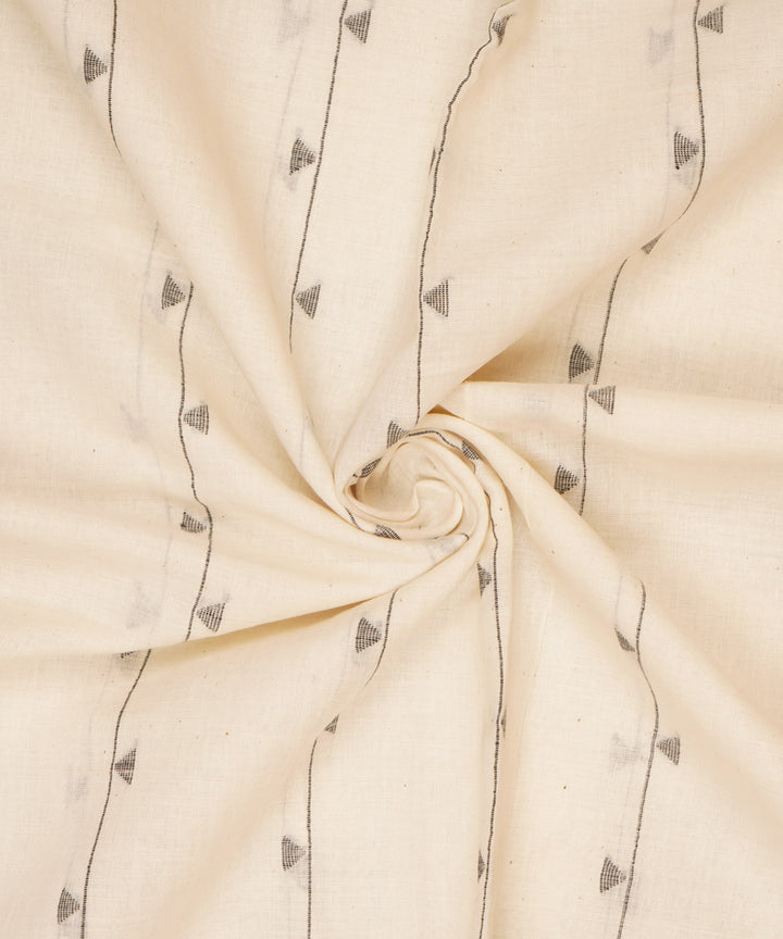 0.6m White hand woven bengal jamdani fabric