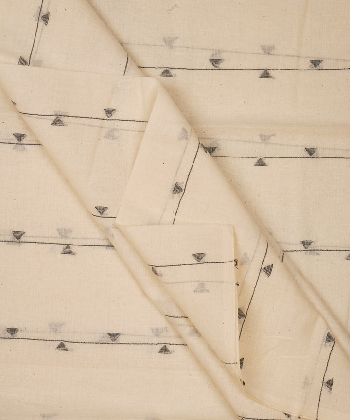 0.6m White hand woven bengal jamdani fabric