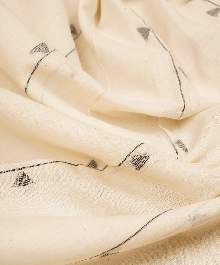 0.6m White hand woven bengal jamdani fabric