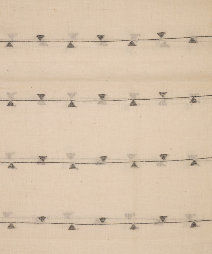0.6m White hand woven bengal jamdani fabric