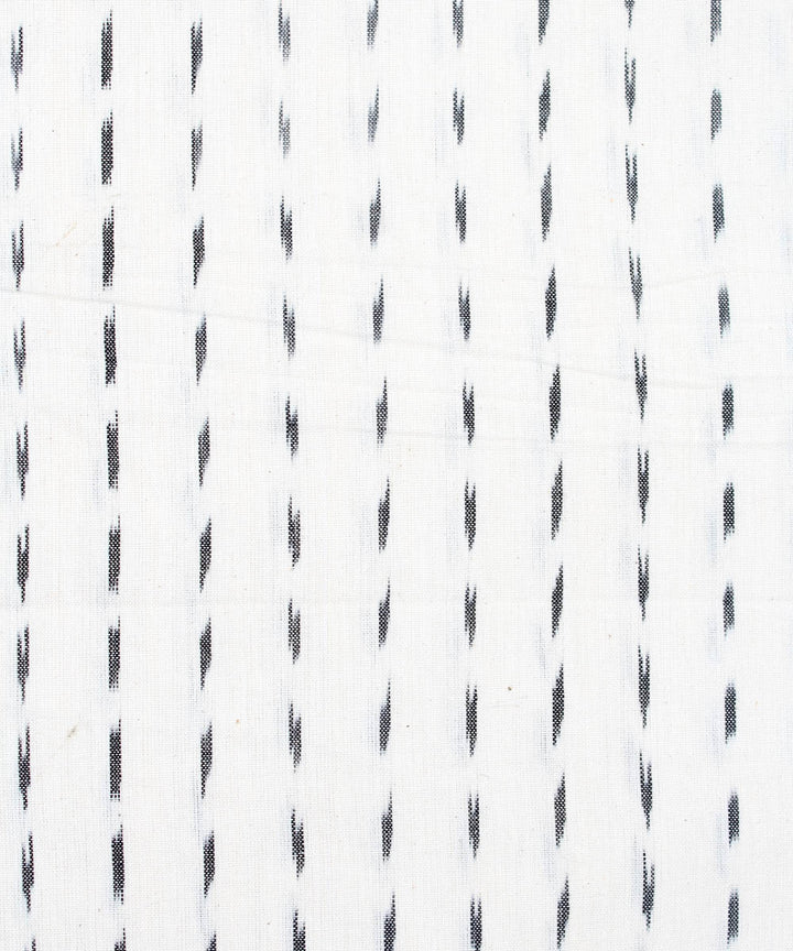 2.5m Handwoven White Pochampally Ikat kurta material